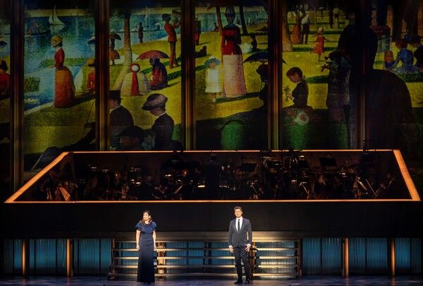 Stephanie J. Block and Andrew Rannells Photo