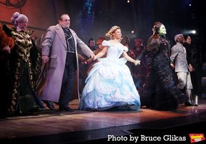 Sharon Sachs as "Madame Morrible", Michael McCormick as "The Wizard", Brittney Johnson as "Glinda", Lindsay Pearce as "Elphaba", Jordan Barrow as "Boq" and Mili Diaz as "Nessarose" @ BroadwayWorld Sharon Sachs as "Madame Morrible", Michael McCormick as "The Wizard", Brittney Johnso Photo