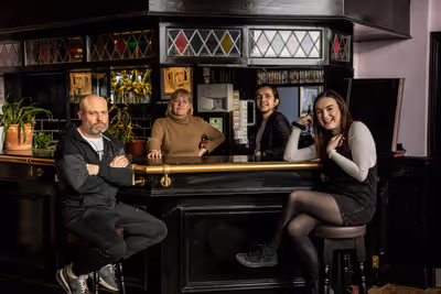 The cast  Photo