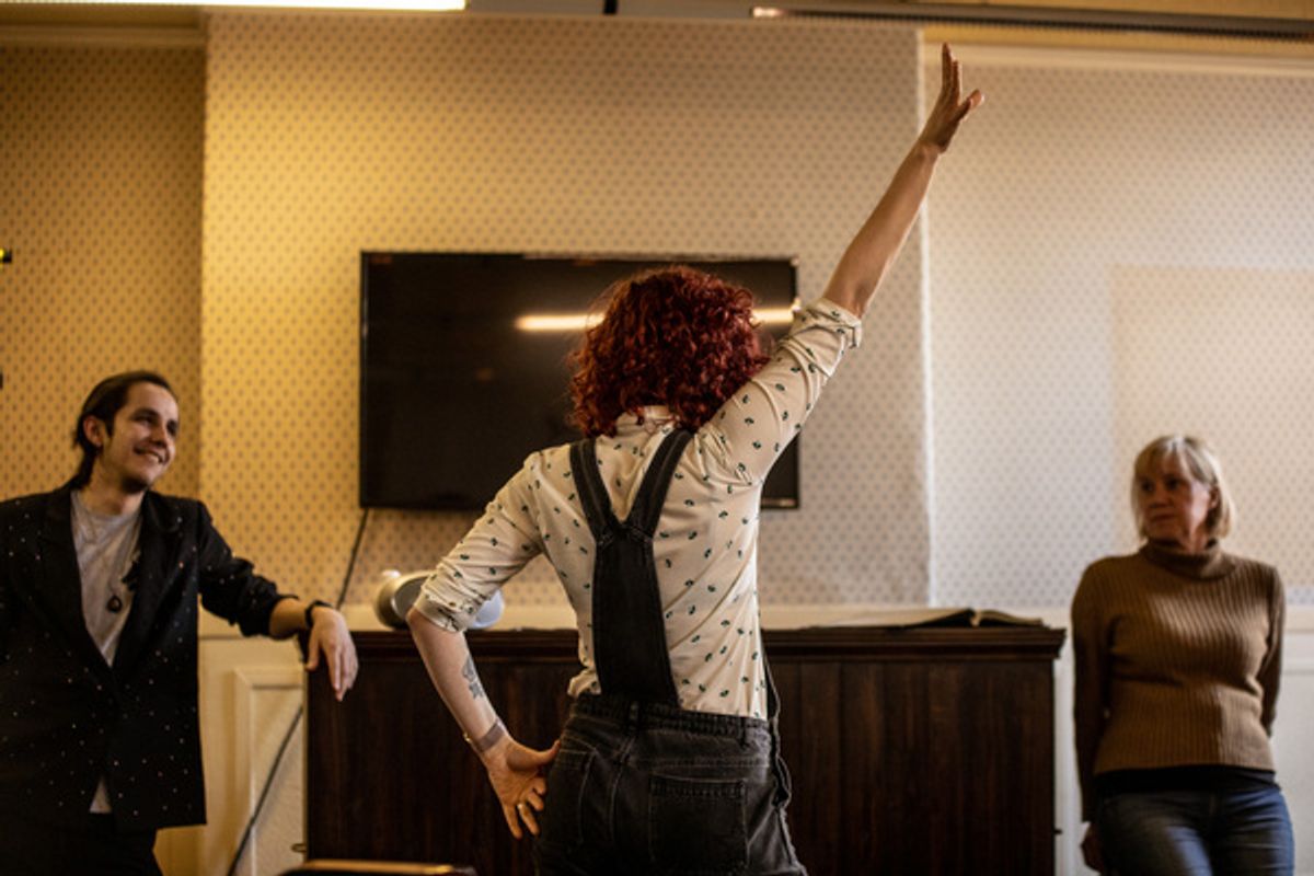 Matthew Khan, Hannah Tyrrell-Pinder, Meriel Scholfield at 