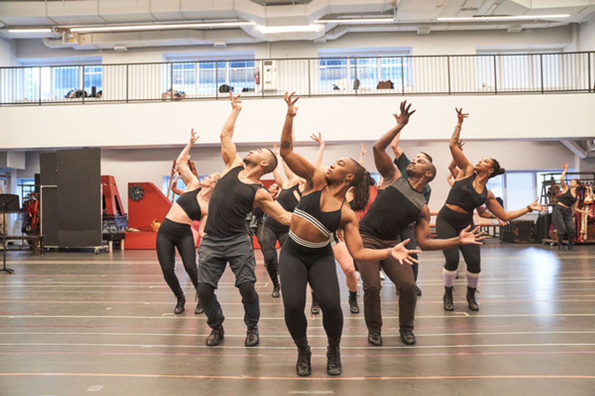 The company at Photos: Go Inside Rehearsals for the National Tour of MOULIN ROUGE! THE MUSICAL