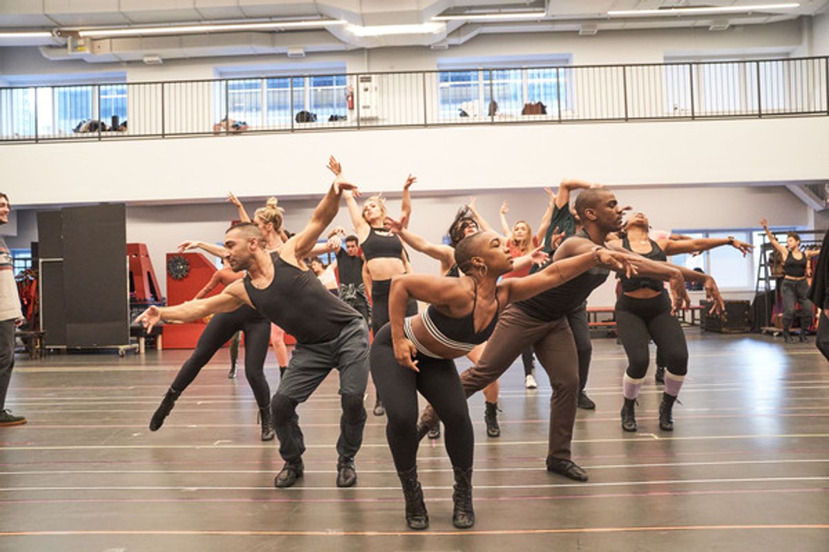 The company at Photos: Go Inside Rehearsals for the National Tour of MOULIN ROUGE! THE MUSICAL