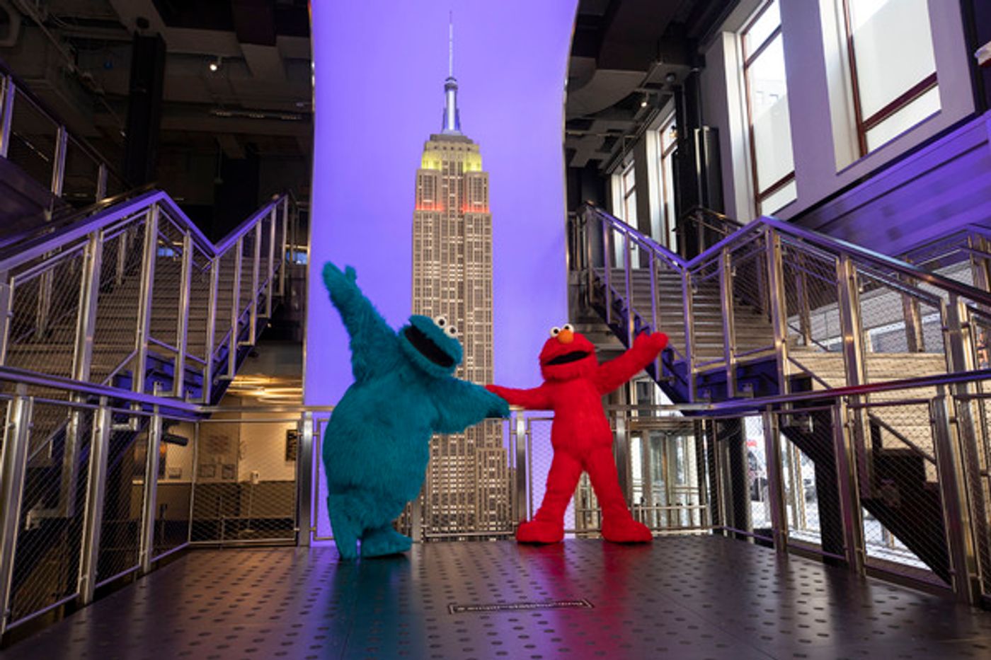 Photos: The Empire State Building Celebrates SESAME STREET LIVE! with Elmo and Cookie Monster Photos: The Empire State Building Celebrates SESAME STREET LIVE! with Elmo and Cookie Monster Image