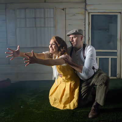 Anya Young Wilson as Alice Murphy and Benjamin Henderson as Jimmy Ray Dobbs Photo