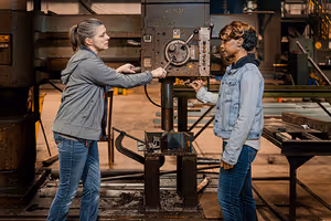 Linda Gillum (left) plays Tracey and Shariba Rivers plays Cynthia Photo