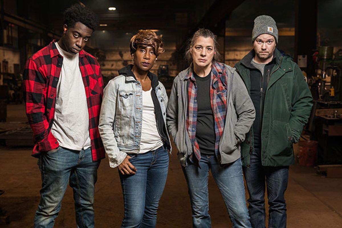 (from left) Emmanuel K. Jackson plays Chris, Shariba Rivers plays Cynthia, Linda Gillum is Tracey and Gage Wallace is Jason at 