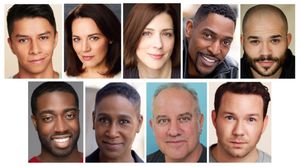 The cast of SWEAT featuring Jordan Anthony Arredondo (Oscar), Tiffany Bedwell (Tracie Photo