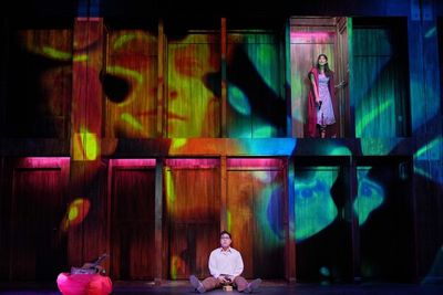 Arvin Lee (L) as John Hinckley Jr and Astoncia Bhagat Lyman (R) as Lynette "Squeaky"  Photo