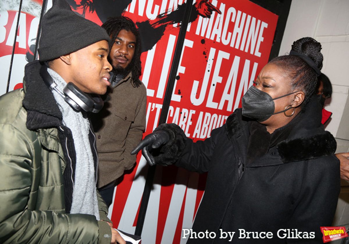 Tavon Olds-Sample, Jahvaris Fulton and Sybrina Fulton  at 