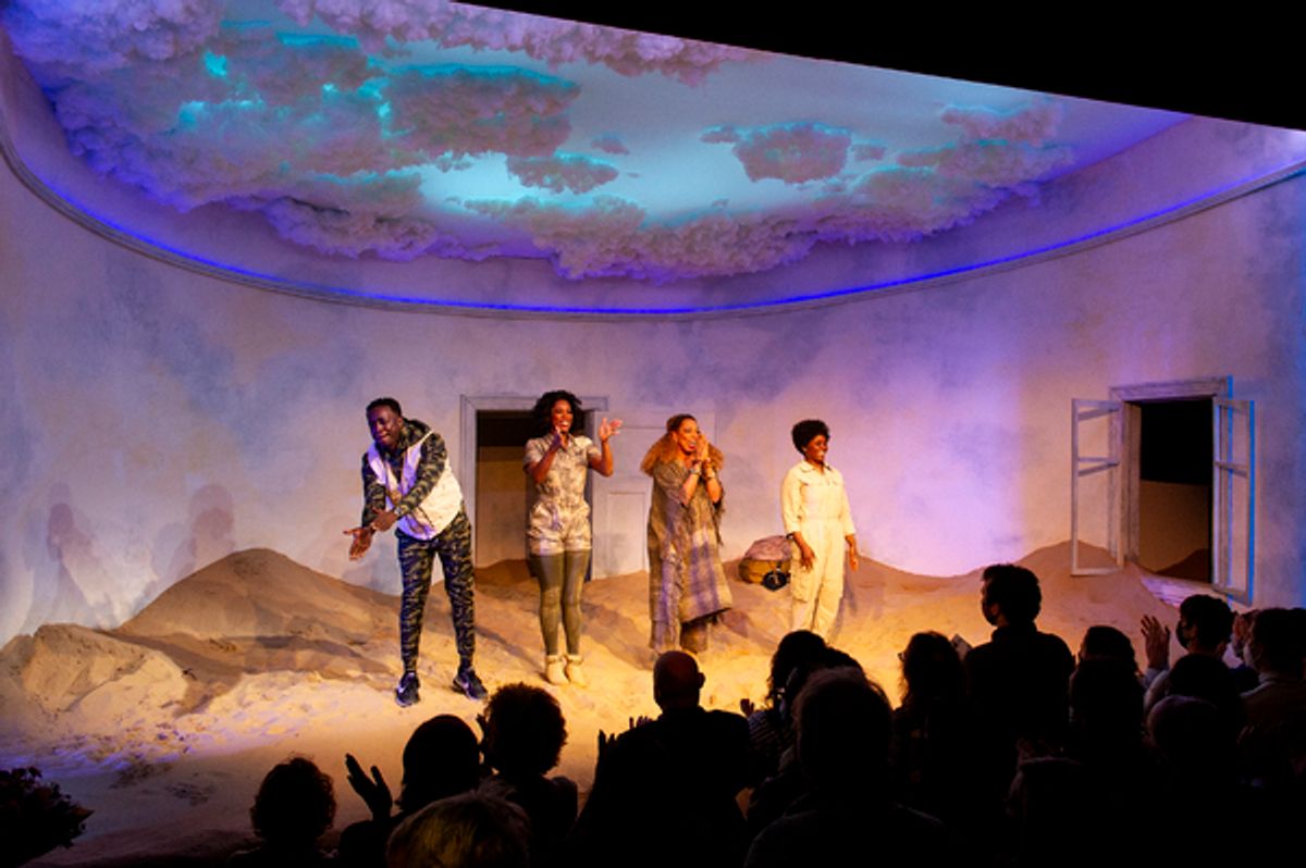 Andy Lucien, Marinda Anderson, Brittany Bellizeare, Rolonda Watts, sandblaste at 