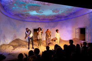 Andy Lucien, Marinda Anderson, Brittany Bellizeare, Rolonda Watts, sandblaste Photo