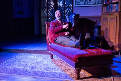 Thomas Muniz as Sigmund Freud in The Ensemble Company''s production of HYSTERIA.    P Photo