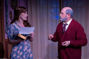 Shelby Mae Randle, left, as Jessica with Thomas Muniz, right, as Sigmund Freud in HYS Photo