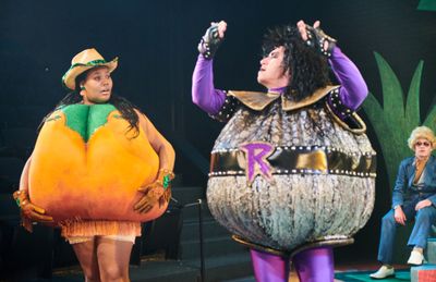Daisha Lafford and Rick Pendzich in THE LEGEND OF ROCK, PAPER, SCISSORS. Photo