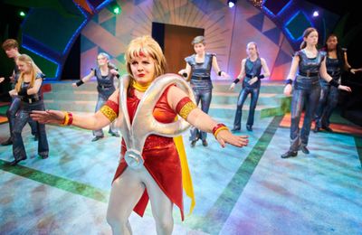 Karen Estrada (center) and cast in THE LEGEND OF ROCK, PAPER, SCISSORS. Photo