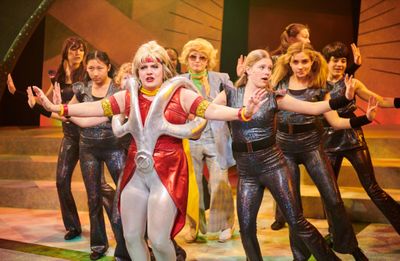 Karen Estrada (center) and cast in THE LEGEND OF ROCK, PAPER, SCISSORS.  Photo