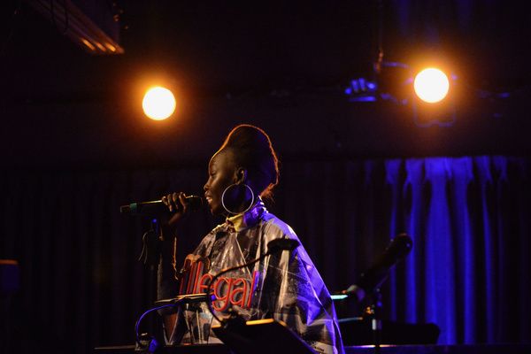 Mari Malek, celebrating the launch of Darrel Alejandro Holnes? Stepmotherland at Thom Photo