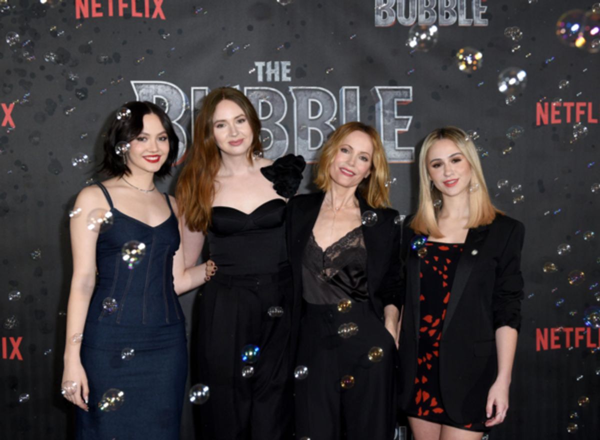 Iris Apatow, Karen Gillan, Leslie Mann, and Maria Bakalova at 
