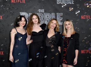 Iris Apatow, Karen Gillan, Leslie Mann, and Maria Bakalova @ BroadwayWorld Iris Apatow, Karen Gillan, Leslie Mann, and Maria Bakalova Photo