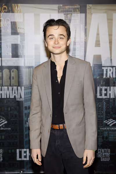 Actor Ben Ahlers arrives for the opening night performance of ?The Lehman Trilogy? at Photo