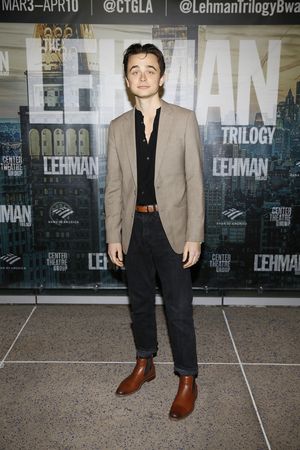 Actor Ben Ahlers arrives for the opening night performance of ?The Lehman Trilogy? at Center Theatre Group/Ahmanson Theatre on March 6, 2022, in Los Angeles, California. (Photo by Ryan Miller/Capture @ BroadwayWorld Actor Ben Ahlers arrives for the opening night performance of ?The Lehman Trilogy? at Photo