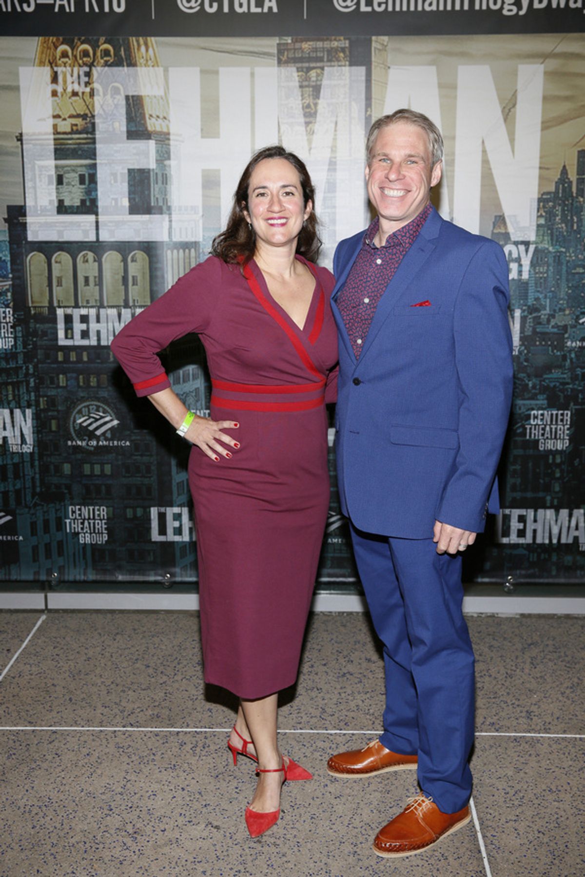 From left, Center Theatre Group Managing Director/CEO Meghan Pressman and Josh Clapper arrive for the opening night performance of ?The Lehman Trilogy? at Center Theatre Group/Ahmanson Theatre on Marc at Photos: Go Inside Opening Night of THE LEHMAN TRILOGY at  Center Theatre Group/Ahmanson Theatre