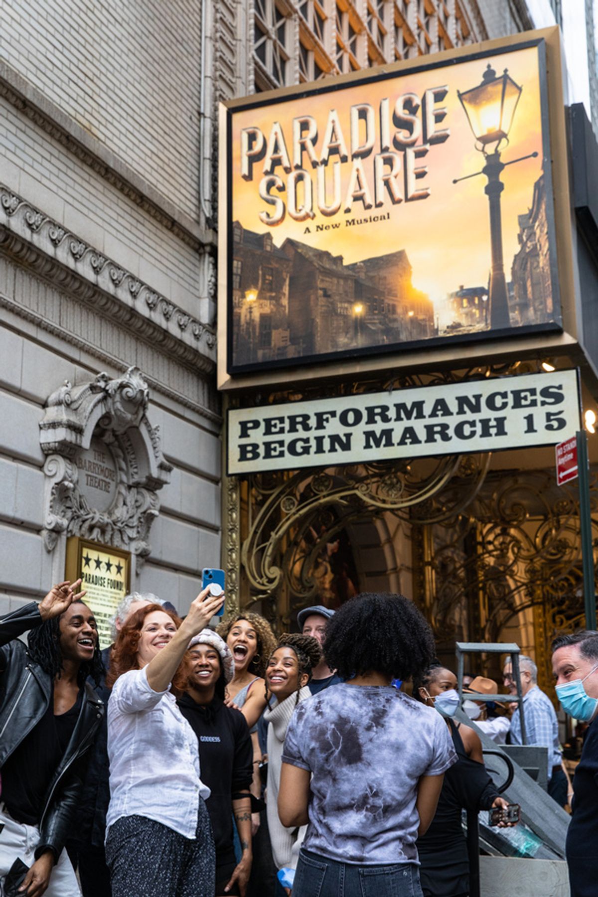 Cast of Paradise Square at Photos: PARADISE SQUARE Cast Heads to the Barrymore Theatre Ahead of First Preview