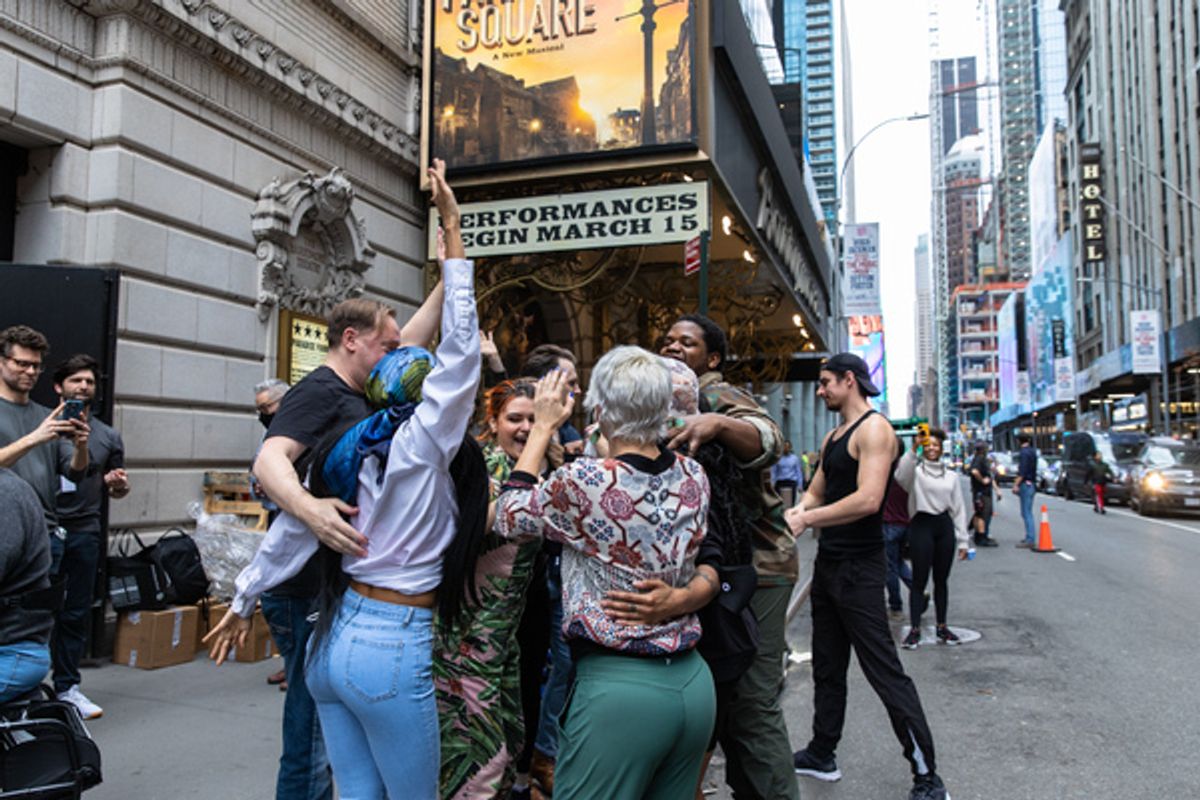 Cast of Paradise Square at Photos: PARADISE SQUARE Cast Heads to the Barrymore Theatre Ahead of First Preview