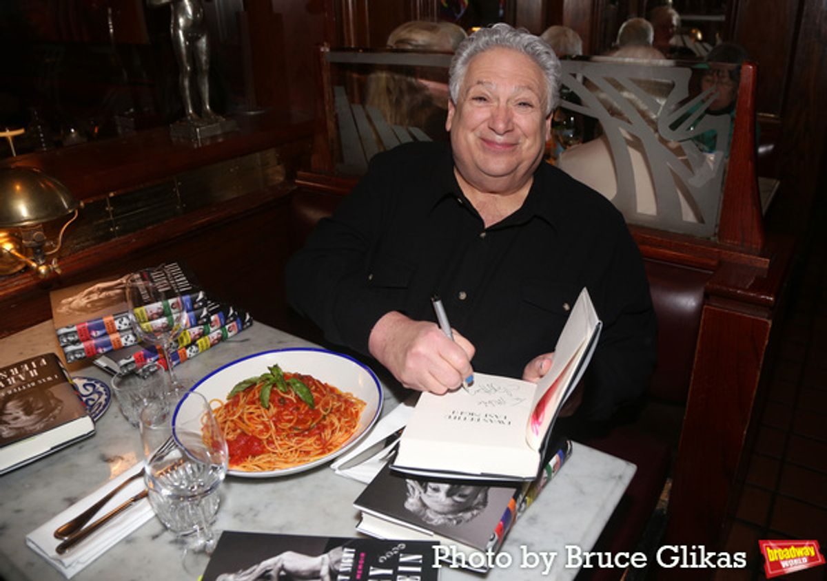 NEW YORK, NEW YORK - MARCH 01: Harvey Fierstein signs books at a dinner celebration for the release of his Knopf publishing memoir 'I Was Better Last Night' at Cafe Fiorello on March 1, 2022 in New York City. (Photo by Bruce Glikas/Getty Images) Photo By Bruce Glikas 
Instagram: photo by @bruglikas /@broadwaybruce_  at 