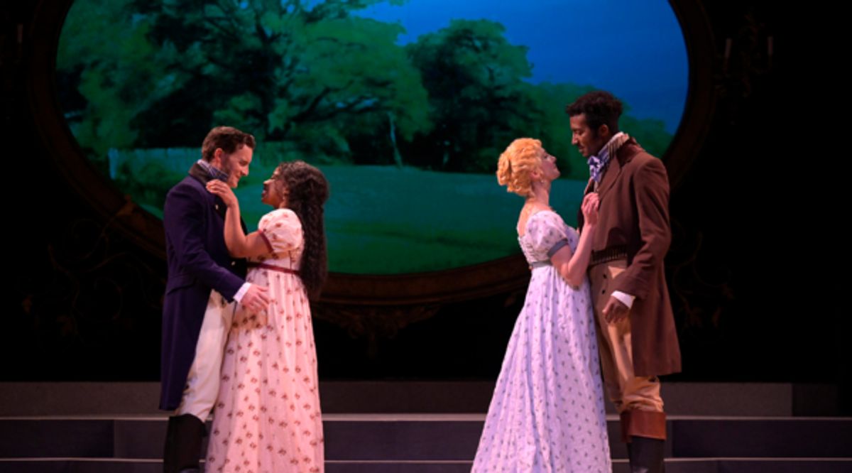 The happy couples (l to r: Noel Anthony, Antoinette Comer, Sharon Rietkerk, and Darrell Morris Jr.) embrace at 