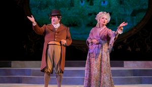 Lord John Middleton (Colin Thomson) and Mrs. Jennings (Lucinda Hitchcock Cone) reflect on life with the Dashwood sisters @ BroadwayWorld Lord John Middleton (Colin Thomson) and Mrs. Jennings (Lucinda Hitchcock Cone) reflec Photo