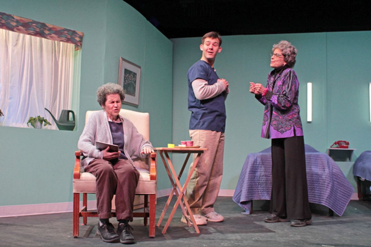 Laurie Atlas, Matthew Schiavoni and Claire Parrella-Curran at Photos: First Look Inside Rehearsals for RIPCORD at Hampton Theatre Company