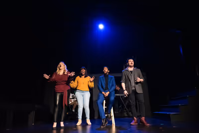 The cast of SONGS FOR A NEW WORLD Photo