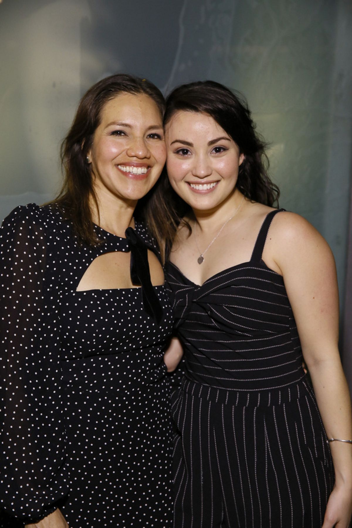 From left, cast members Cheryl Uma a and Sabrina Fest  during the champagne toast after the world premiere of ?Alma? at Center Theatre Group?s Kirk Douglas Theatre on March 13, 2022, in Culver City, C at 