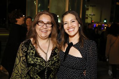 From left, Director Juliette Carrillo and cast member Cheryl Uma a during the champag Photo