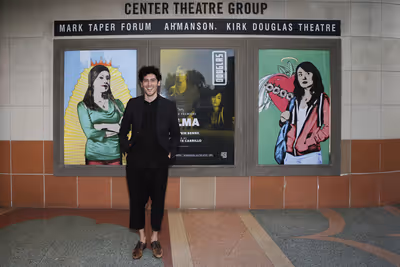Playwright Benjamin Benne arrives for the world premiere of ?Alma? at Center Theatre  Photo