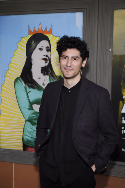 Playwright Benjamin Benne arrives for the world premiere of ?Alma? at Center Theatre  Photo