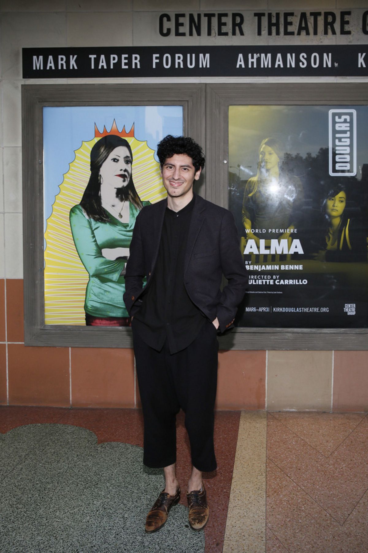 Playwright Benjamin Benne arrives for the world premiere of ?Alma? at Center Theatre Group?s Kirk Douglas Theatre on March 13, 2022, in Culver City, California.  (Photo by Ryan Miller/Capture Imaging) at 