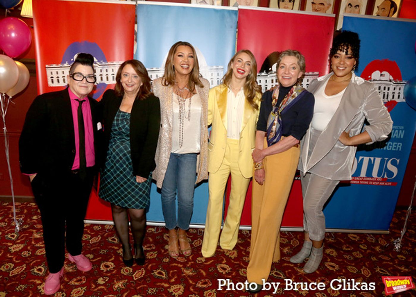 Photos: The Cast of POTUS: OR BEHIND EVERY GREAT DUMBASS ARE SEVEN WOMEN TRYING TO KEEP HIM ALIVE Meets the Press Photos: The Cast of POTUS: OR BEHIND EVERY GREAT DUMBASS ARE SEVEN WOMEN TRYING TO KEEP HIM ALIVE Meets the Press Image