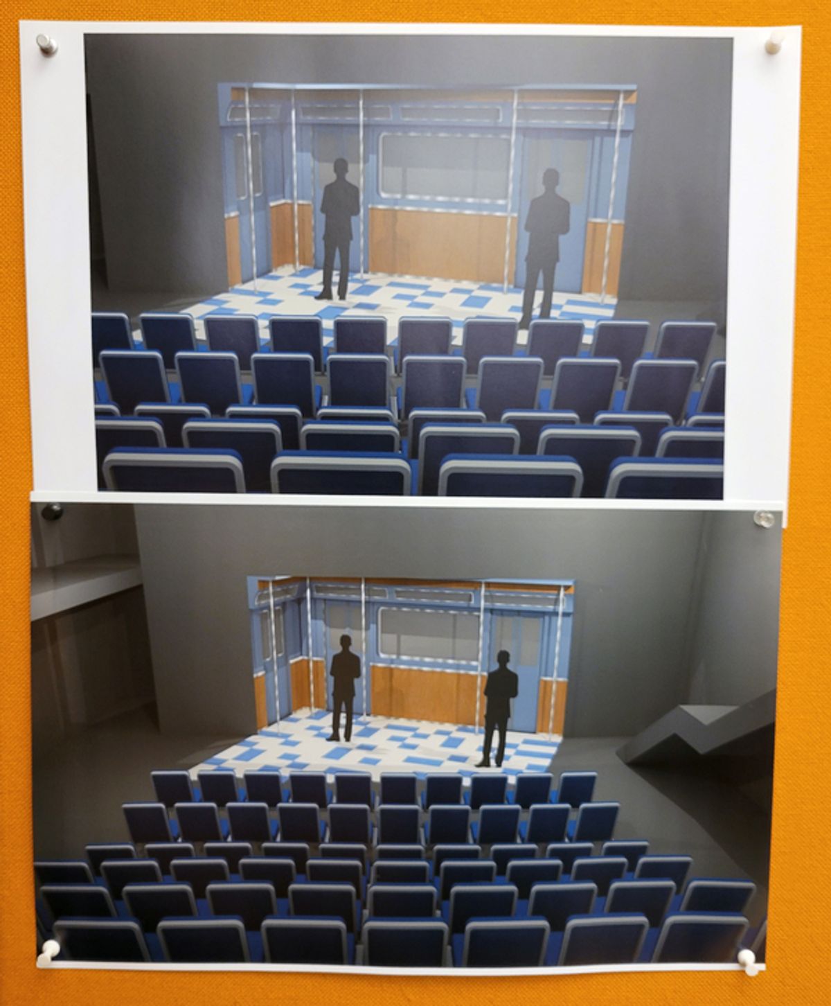 Set renderings designed by Lawrence Moten for SuperHero at 