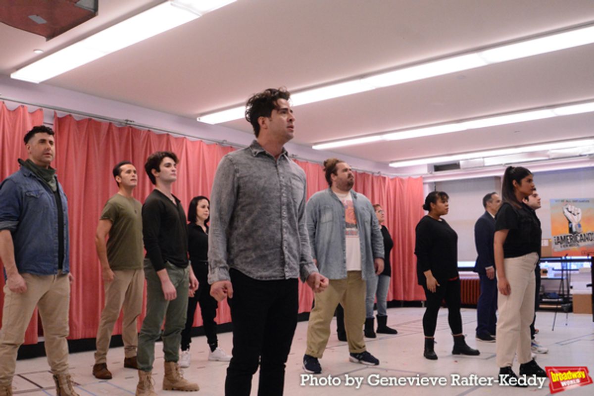 Sean Ewing and Cast Members of Americano! at 