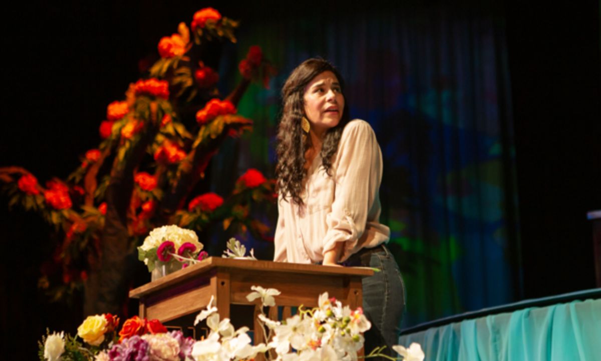 Yazmin Ortiz (Lara Maria*), an adjunct professor of music, thinks about the future of her family. at Photos: Inside Look at WATER BY THE SPOONFUL at The San Francisco Playhouse