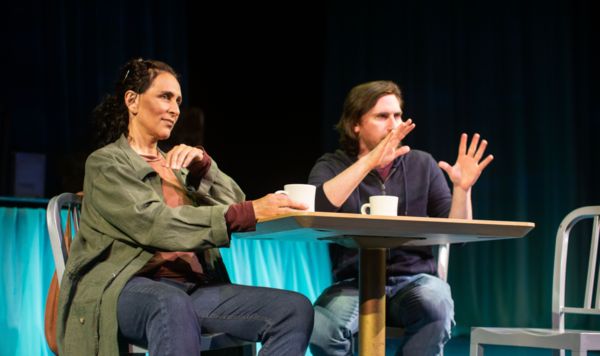 Odessa Ortiz (Lisa Ramirez*) and Fountainhead (Ben Euphrat*) meet in real life. Fount Photo