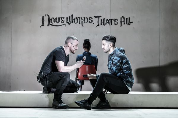 Nari Blair-Mangat, James McAvoy, Brinsley Terence & cast Photo