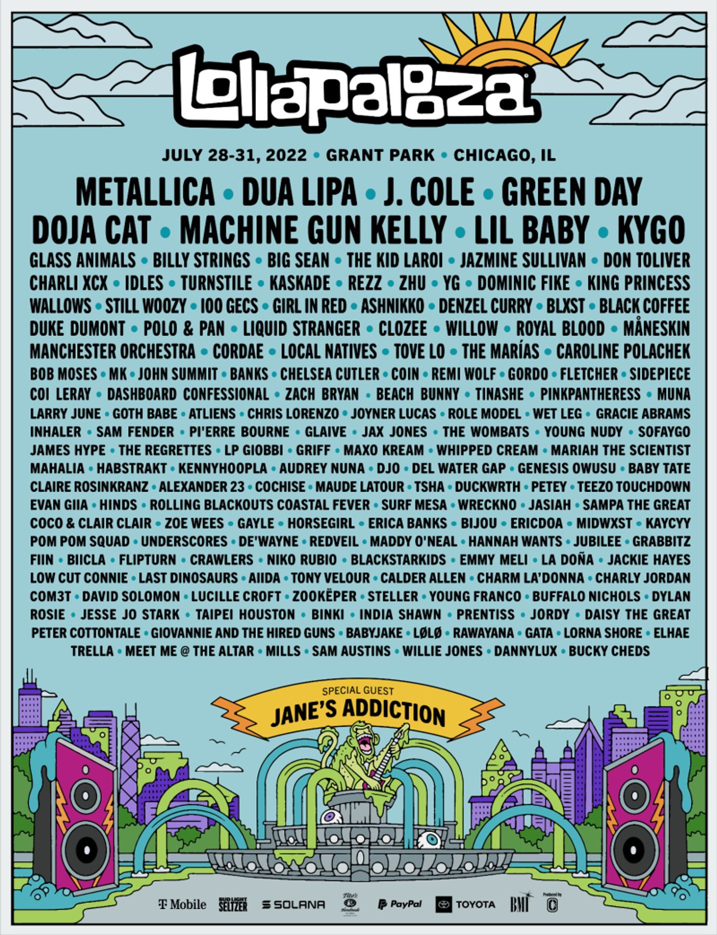 Dua Lipa, Green Day & More to Headline Lollapalooza Dua Lipa, Green Day & More to Headline Lollapalooza Image
