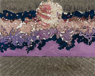 Reproductive Genesis, by Mira Lehr (2021) Burned and dyed Japanese paper, handwriting Photo
