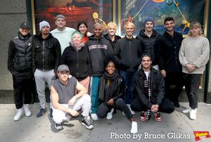 Back Row: George Sanders, Marcin Janiak, Aurélien Bednarek, Chris Mouron, Marie Menuge, Joän Bertrand, Dylan Barone, Lionel Zalachas, Pawel Walczewski, Christian Denice, Madison Ward
Front Row: Antony Cesar, Laurisse Sulty, Adrien Picaut
@ BroadwayWorld Back Row: George Sanders, Marcin Janiak, Aurélien Bednarek, Chris Mouron, Marie Menu Photo
