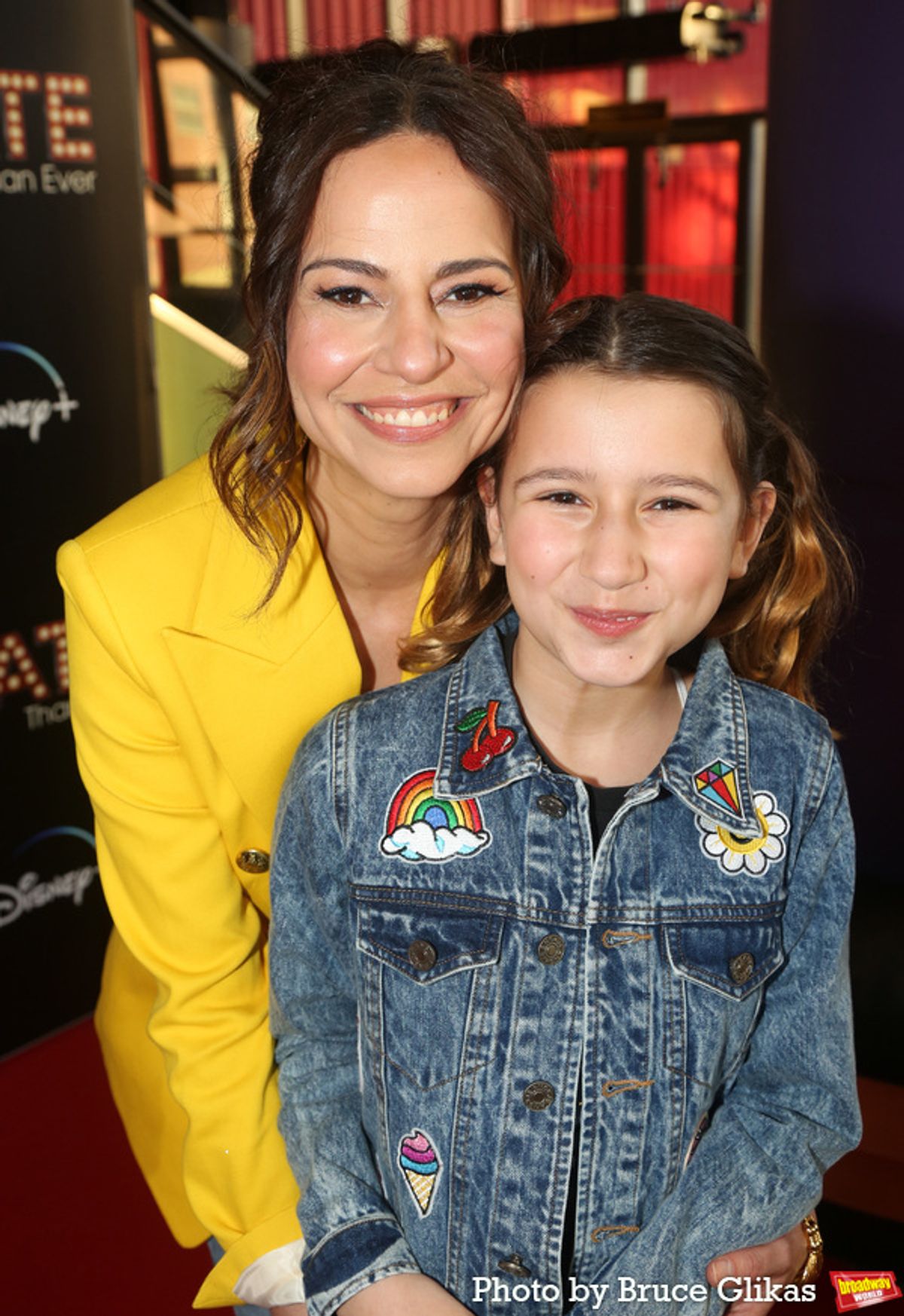 Mandy Gonzalez and daughter Maribelle Melini at 