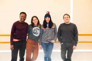 Byron Easley, Anne Kauffman, Sarah Silverman, and Joshua Harmon Photo