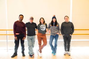 Byron Easley, David Yazbek, Anne Kauffman, Sarah Silverman and Joshua Harmon Photo